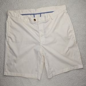 TURTLESON Cream Golf Pleated Shorts Men's size 38